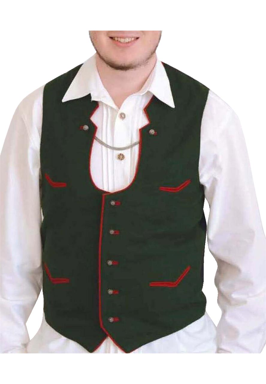 German V Pockets Green Vest German V Pockets Green Vest