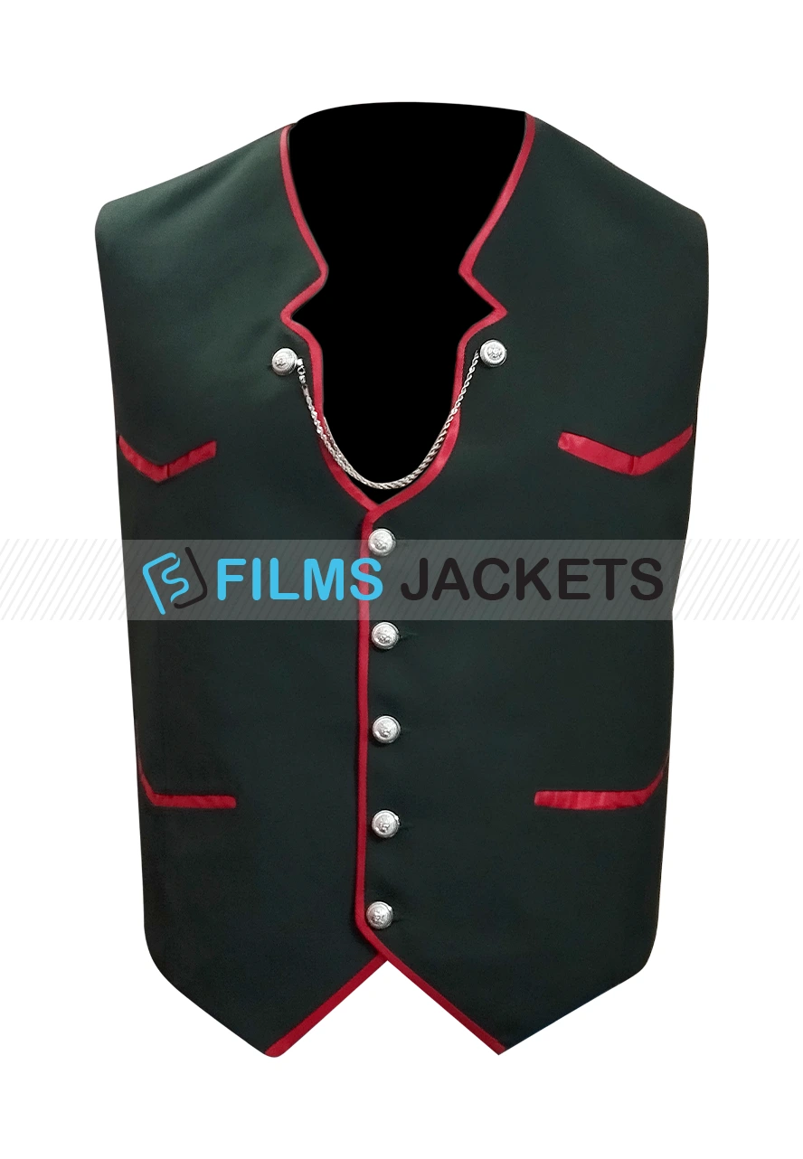 German V Pockets Green Vest German V Pockets Green Vest - Image 3