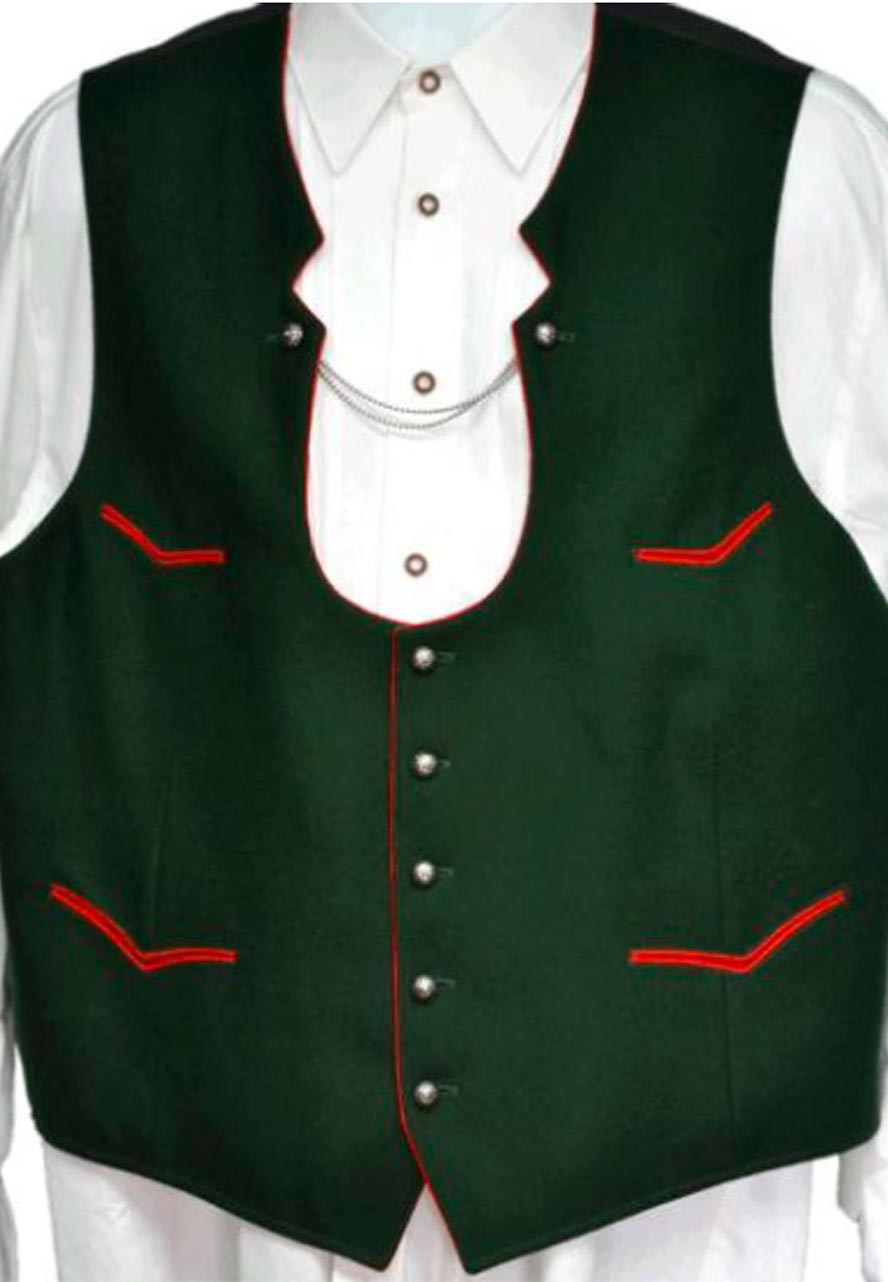 German V Pockets Green Vest German V Pockets Green Vest - Image 2