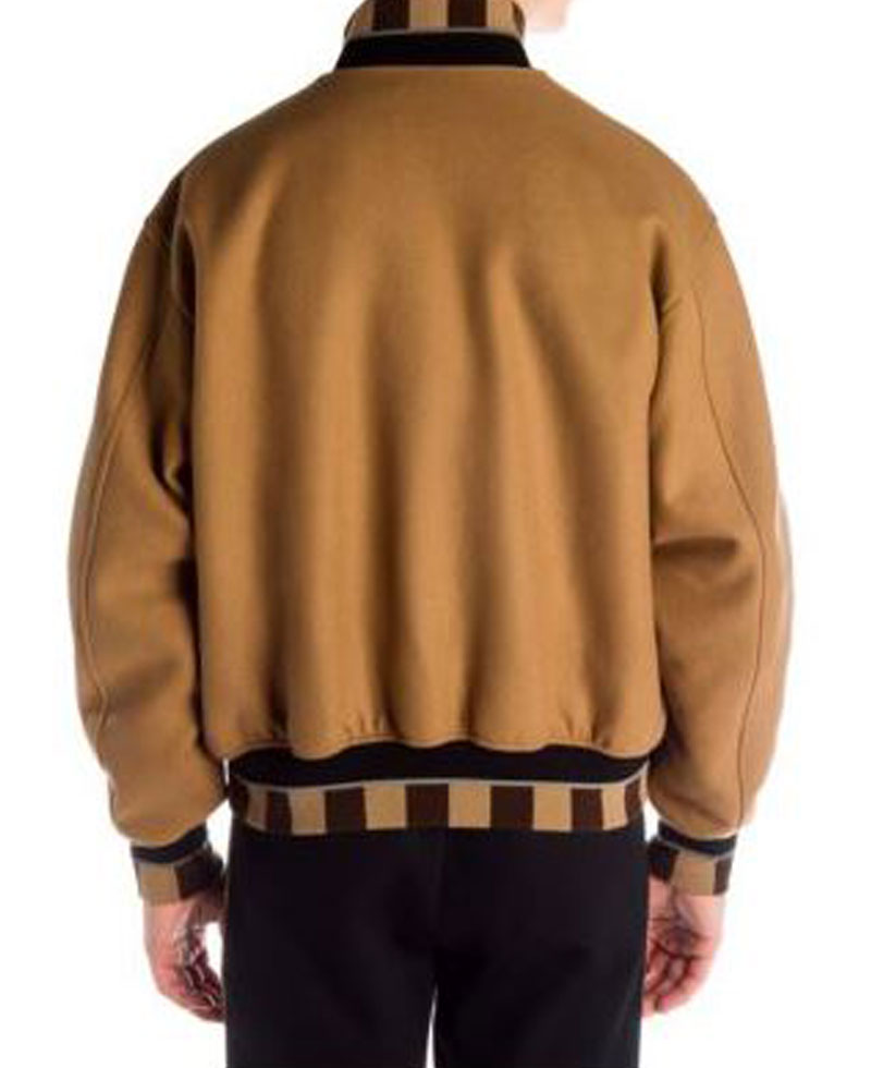 Michael Rainey Jr Power Book II Ghost Brown Bomber Jacket Michael Rainey Jr Power Book II Ghost Brown Bomber Jacket - Image 2
