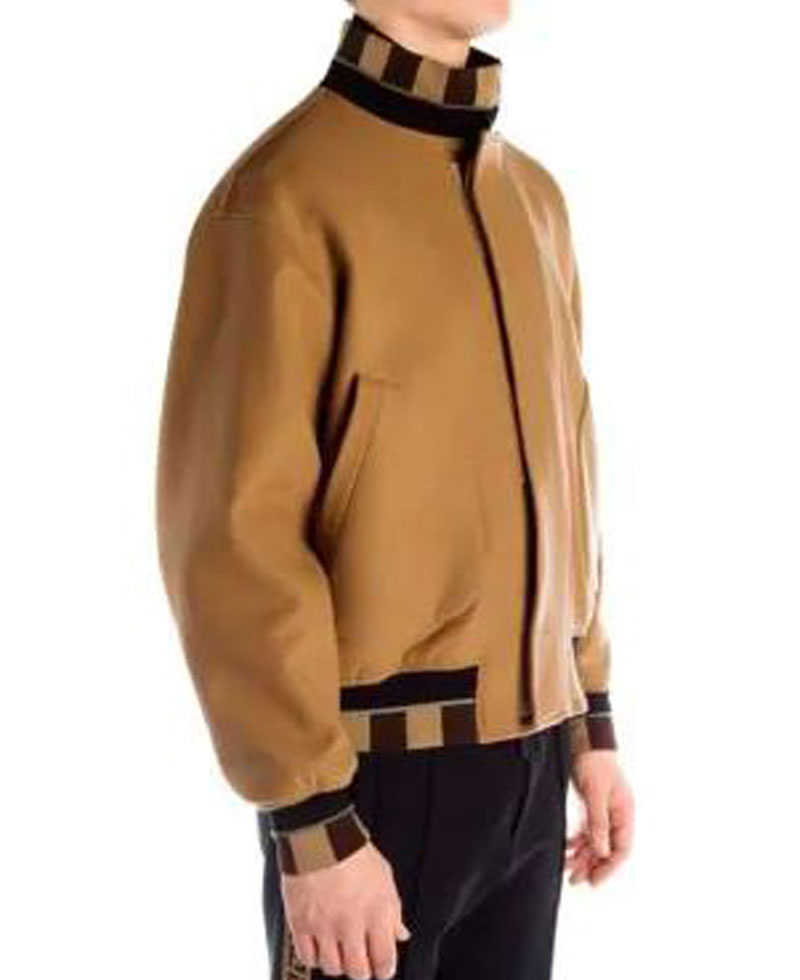 Michael Rainey Jr Power Book II Ghost Brown Bomber Jacket Michael Rainey Jr Power Book II Ghost Brown Bomber Jacket - Image 3
