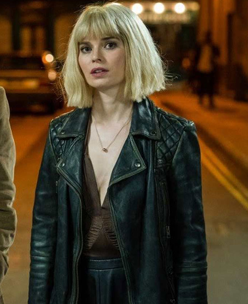 US Gina Bramhill Biker Leather Jacket US Gina Bramhill Biker Leather Jacket - Image 2