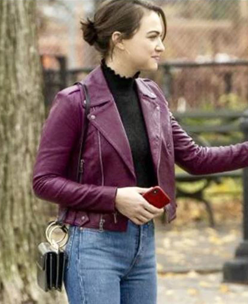 Rachel Bay Jones God Friended Me Purple Leather Jacket Rachel Bay Jones God Friended Me Purple Leather Jacket - Image 2
