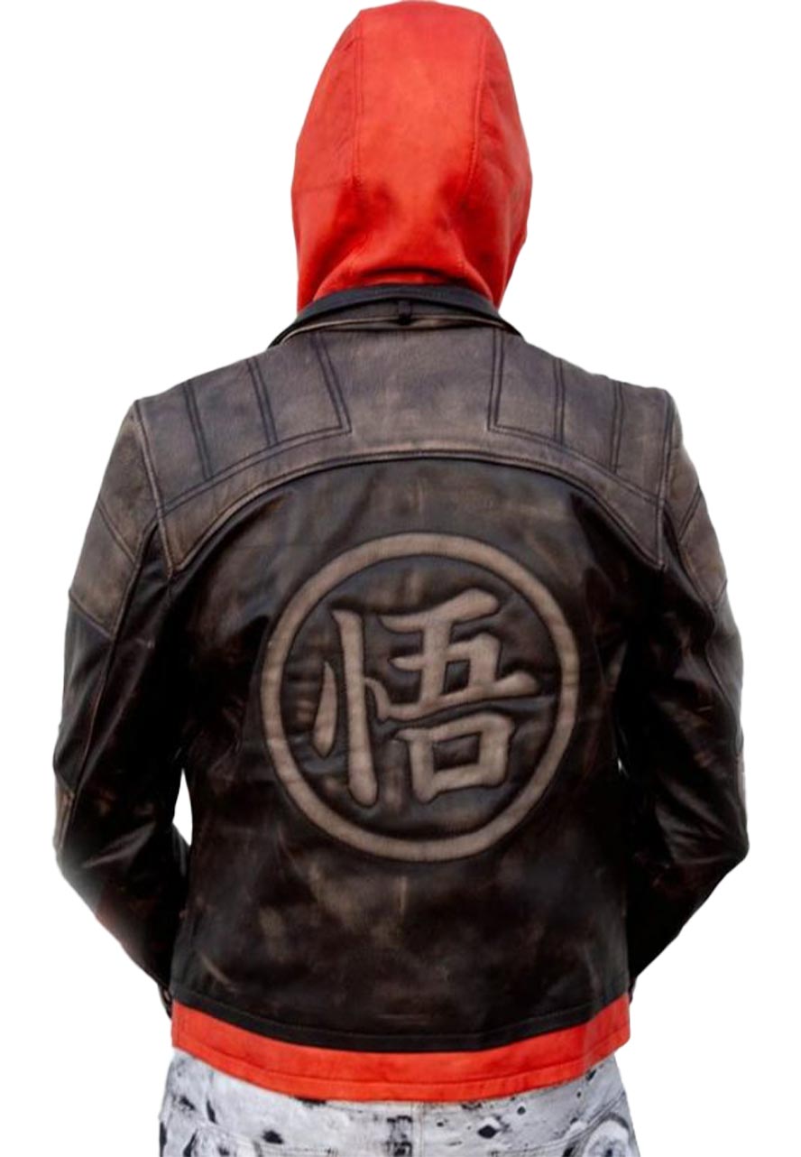 Goku Orange Hood Brown Jacket Goku Orange Hood Brown Jacket - Image 3