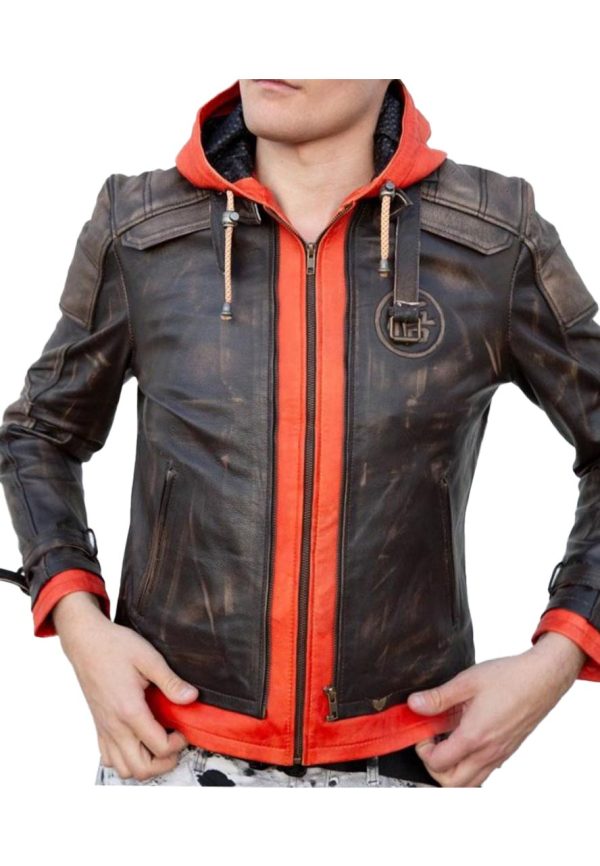 Goku Orange Hood Brown Jacket