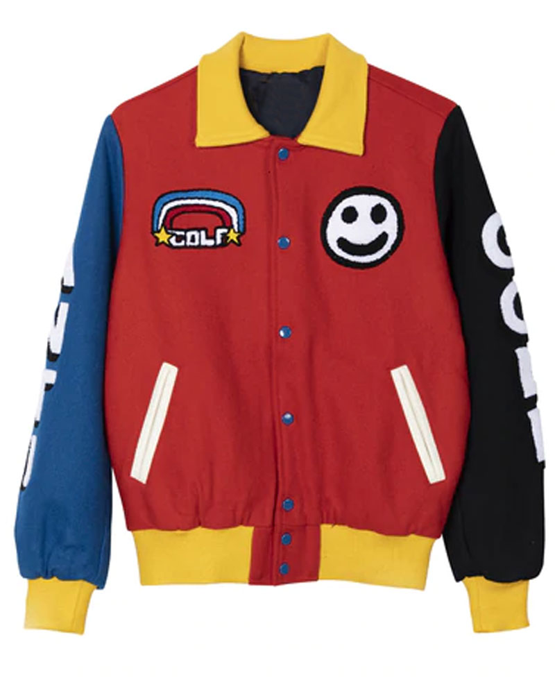 Golf Wang Primary Wool Jacket golf wang bomber jacket