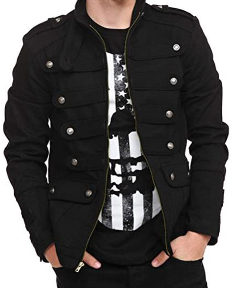 Men's Military Unique Style Steampunk Gothic Jacket Men's Military Unique Style Steampunk Gothic Jacket - Image 2