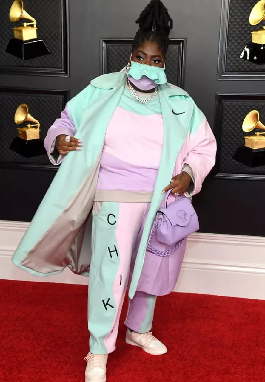 Grammy Awards Chika Pastel Fashion Long Coat Grammy Awards Chika Pastel Fashion Long Coat - Image 4