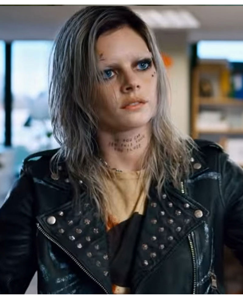 Guns Akimbo Samara Weaving Black Leather Jacket Guns Akimbo Samara Weaving Black Leather Jacket - Image 3