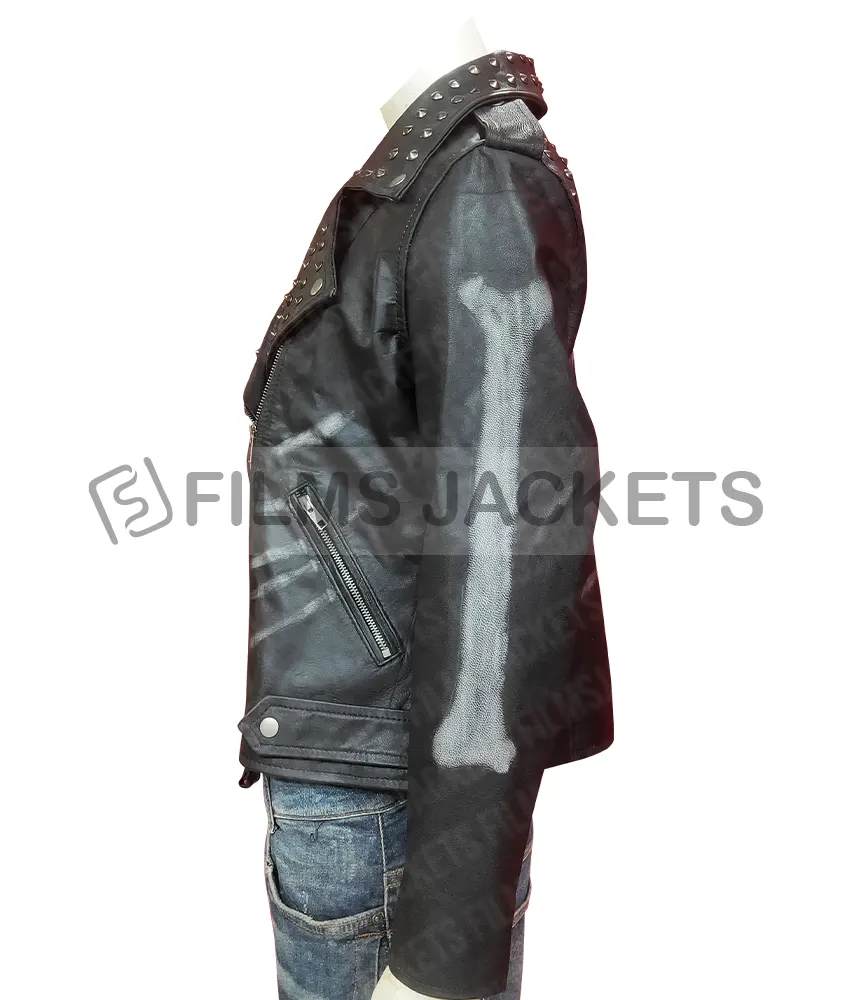 Guns Akimbo Samara Weaving Black Leather Jacket Guns Akimbo Samara Weaving Black Leather Jacket - Image 6