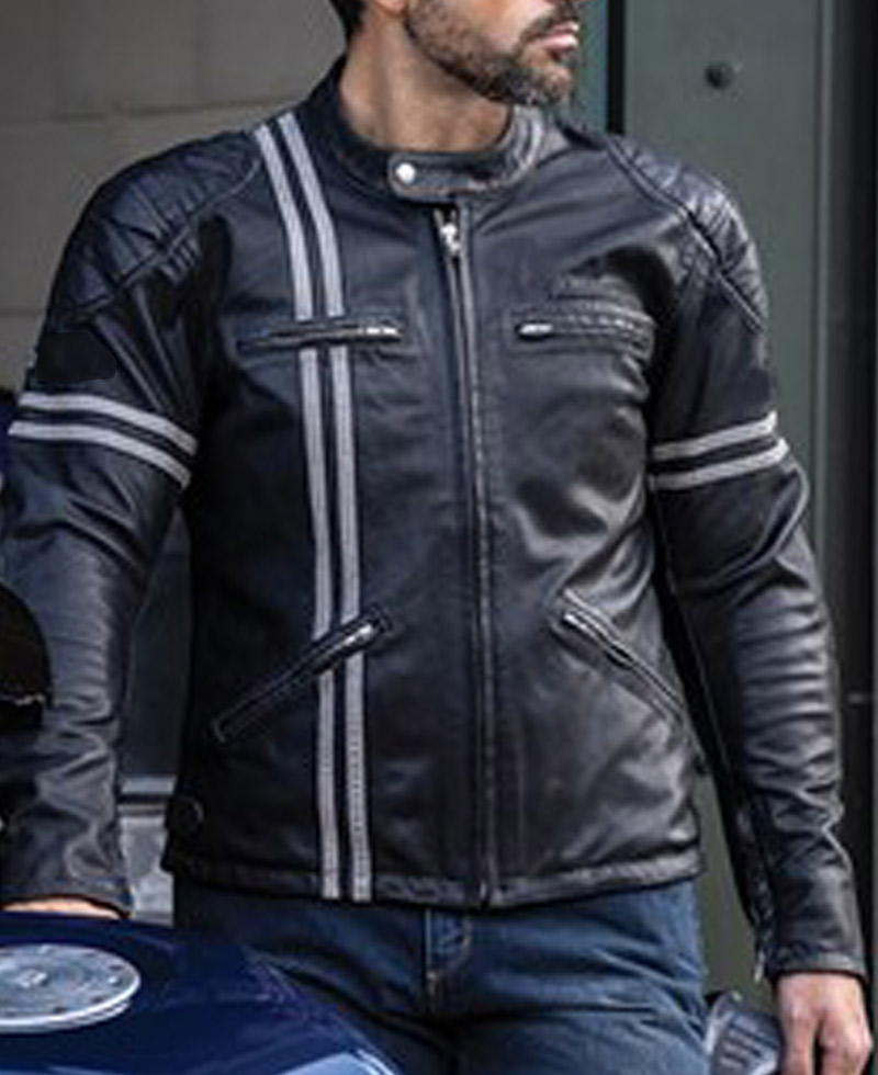 Halvarssons Dresden Striped Motorcycle Jacket Halvarssons Dresden Striped Motorcycle Jacket - Image 4