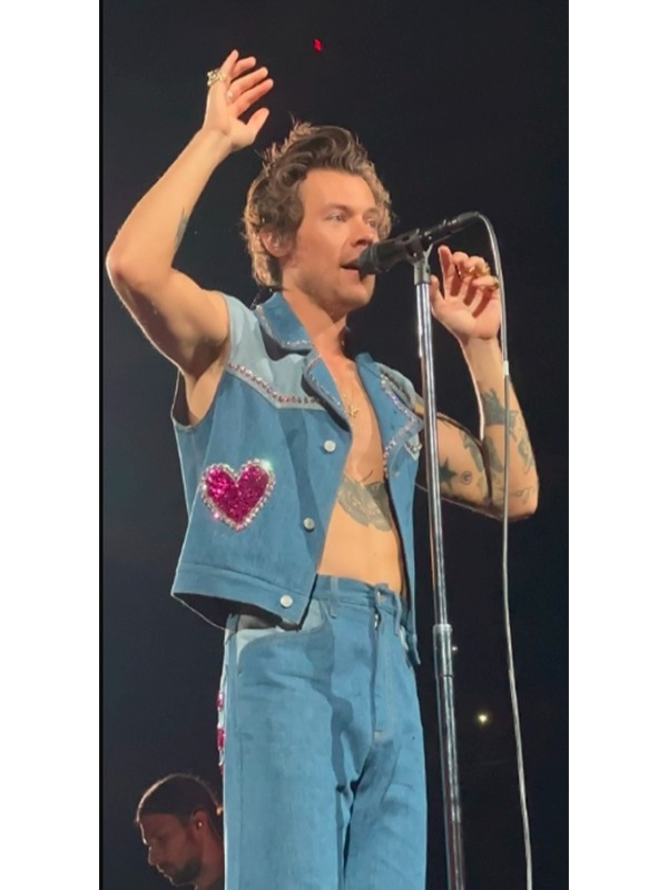 Harry Styles Love On Tour 2022 Denim Vest Harry Styles Love On Tour 2022 Denim Vest - Image 2