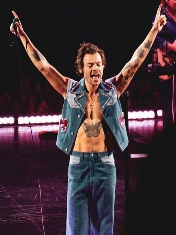 Harry Styles Love On Tour 2022 Denim Vest Harry Styles Love On Tour 2022 Denim Vest - Image 3