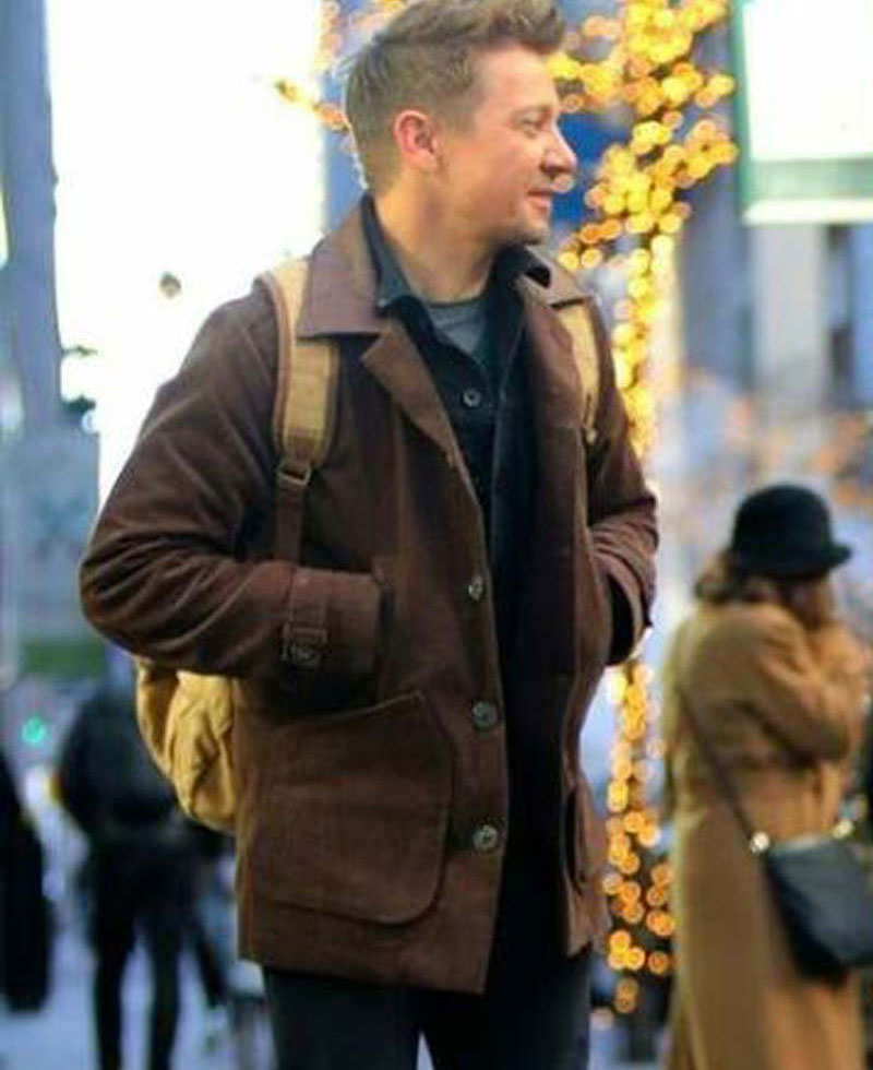 Hawkeye Jeremy Renner Suede Leather Jacket Hawkeye Jeremy Renner Suede Leather Jacket - Image 3