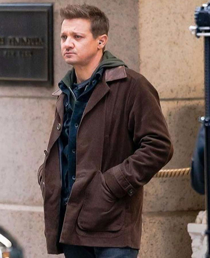 Hawkeye Jeremy Renner Suede Leather Jacket Hawkeye Jeremy Renner Suede Leather Jacket - Image 2
