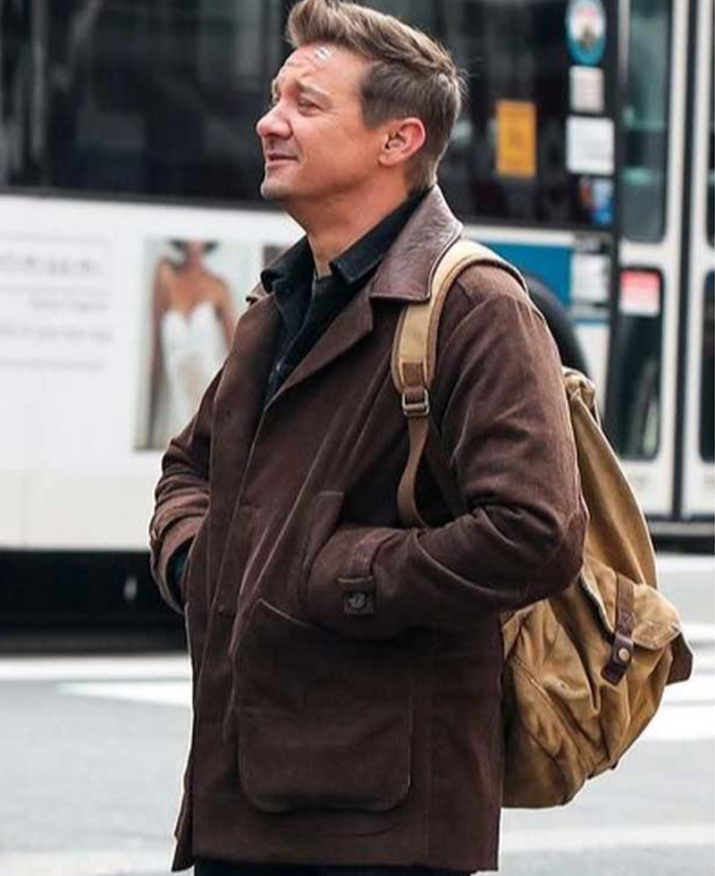 Hawkeye Jeremy Renner Suede Leather Jacket Hawkeye Jeremy Renner Suede Leather Jacket - Image 4