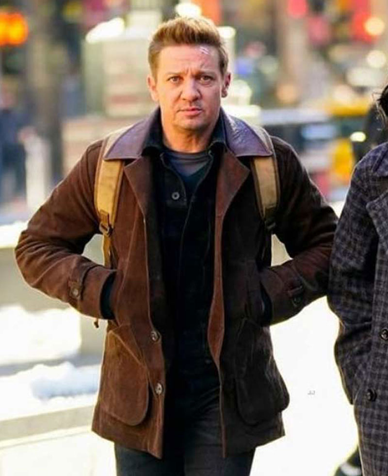 Hawkeye Jeremy Renner Suede Leather Jacket Hawkeye Jeremy Renner Suede Leather Jacket - Image 5