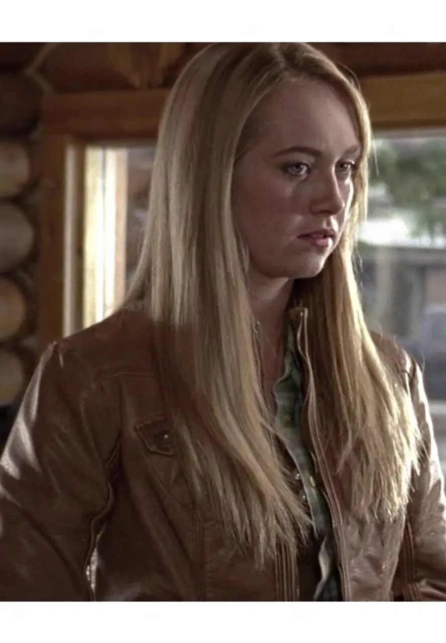 Amber Marshall Heartland Tan Brown Leather Jacket Amber Marshall Heartland Tan Brown Leather Jacket - Image 6