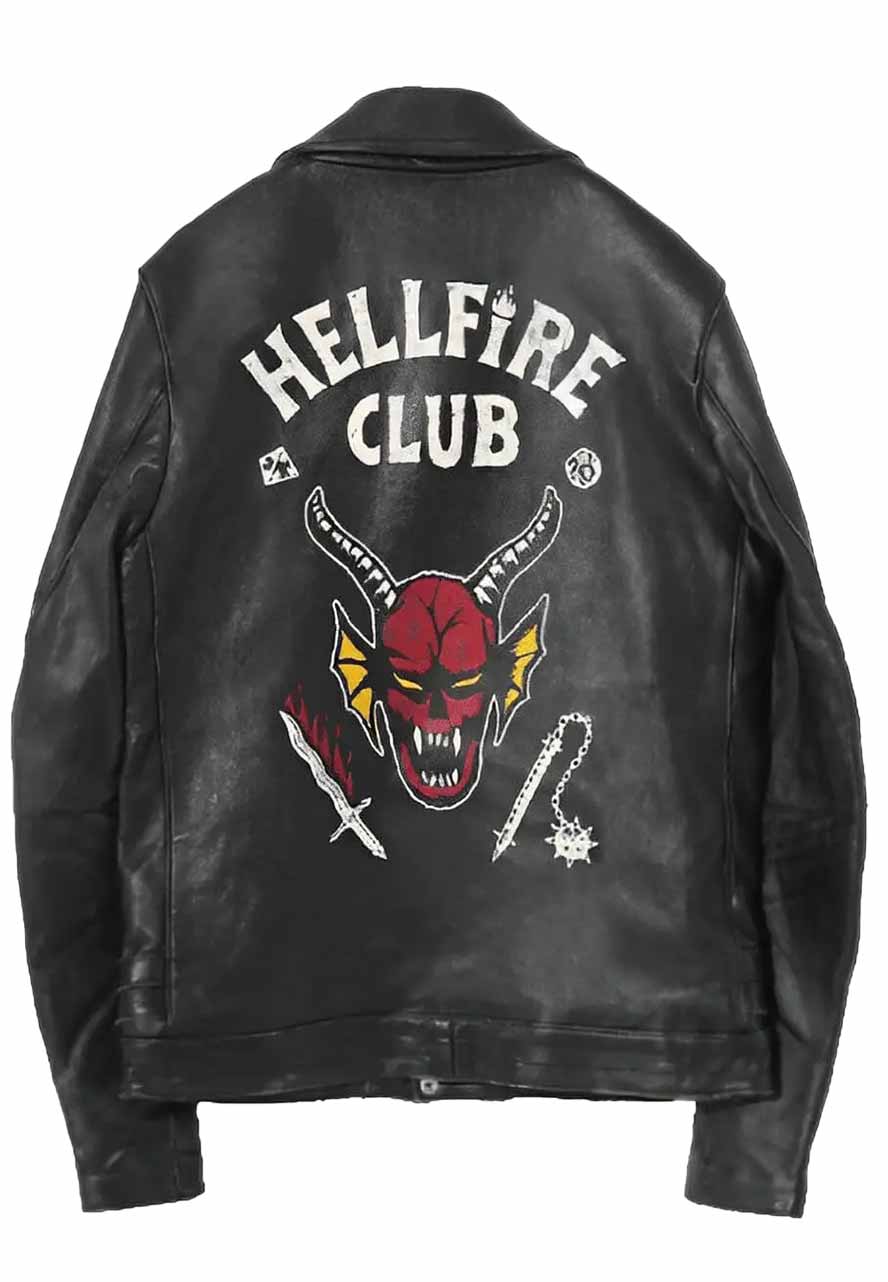 Hellfire Club Biker Leather Jacket Hellfire Club Biker Leather Jacket - Image 2