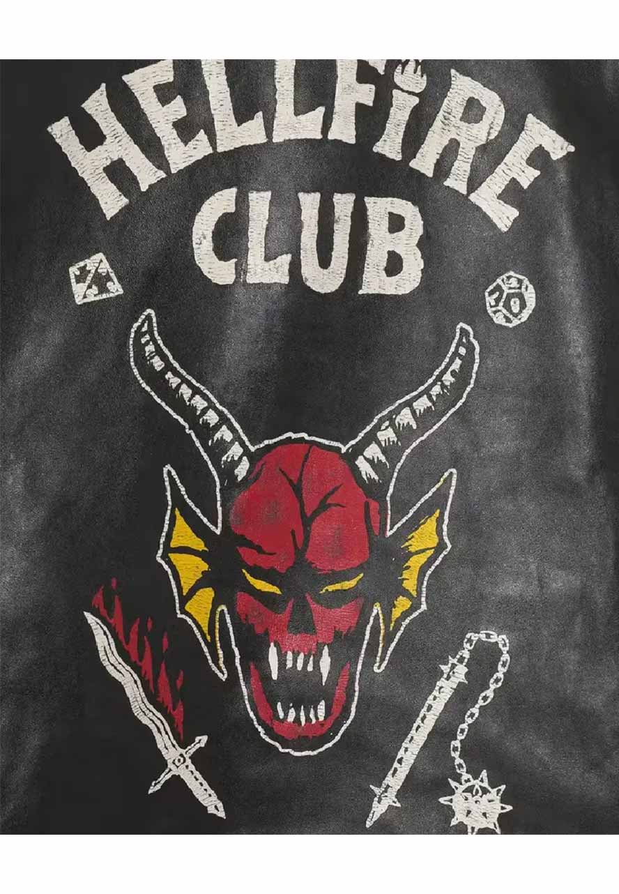Hellfire Club Biker Leather Jacket Hellfire Club Biker Leather Jacket - Image 3