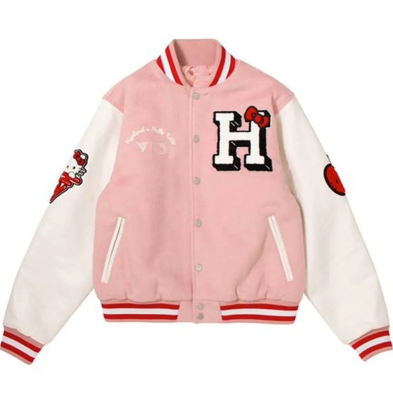 Hello Kitty H Apples Letterman Jacket Hello Kitty H Apples Letterman Jacket