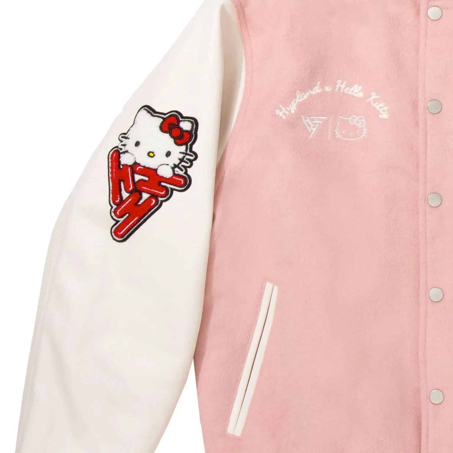 Hello Kitty H Apples Letterman Jacket Hello Kitty H Apples Letterman Jacket - Image 3