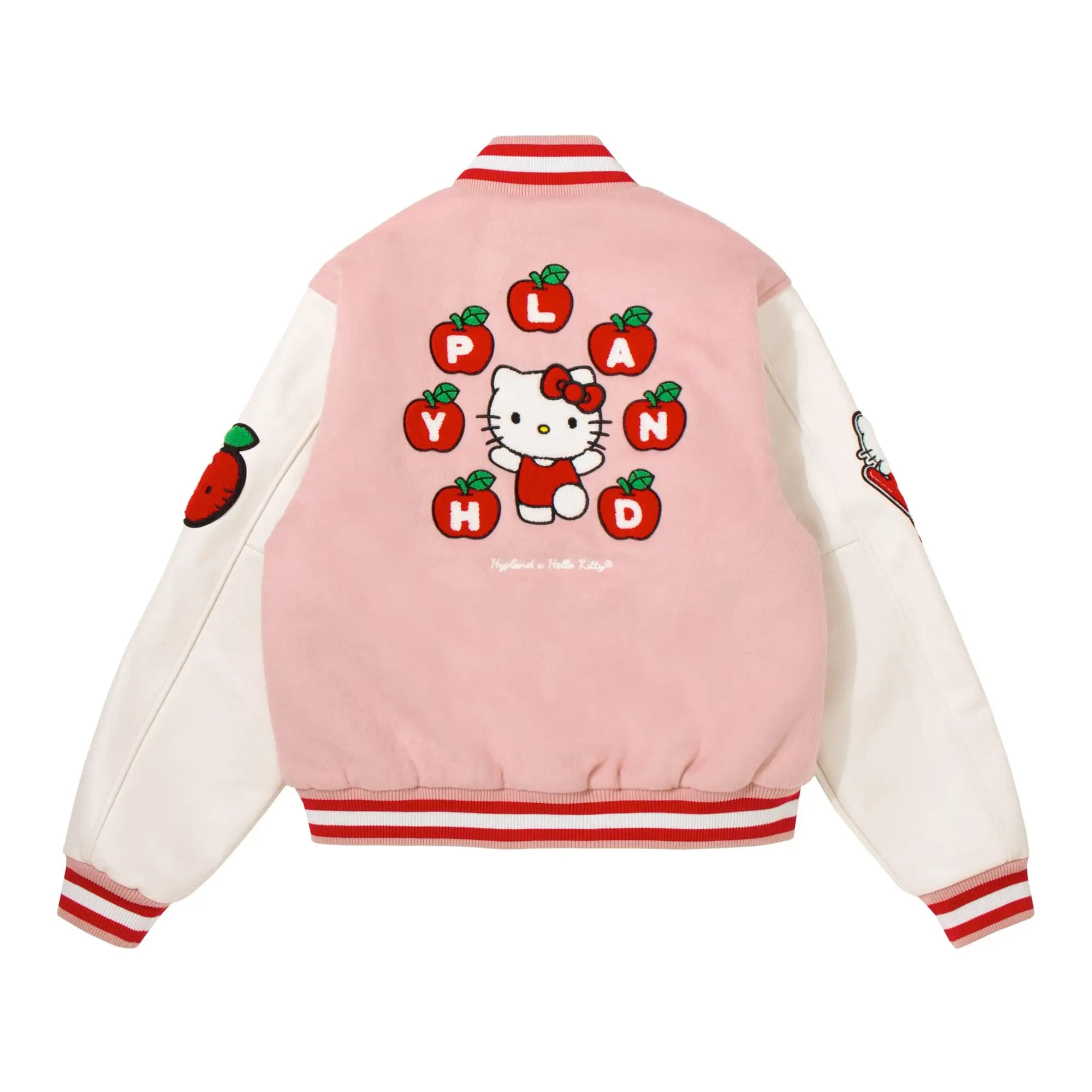Hello Kitty H Apples Letterman Jacket Hello Kitty H Apples Letterman Jacket - Image 2