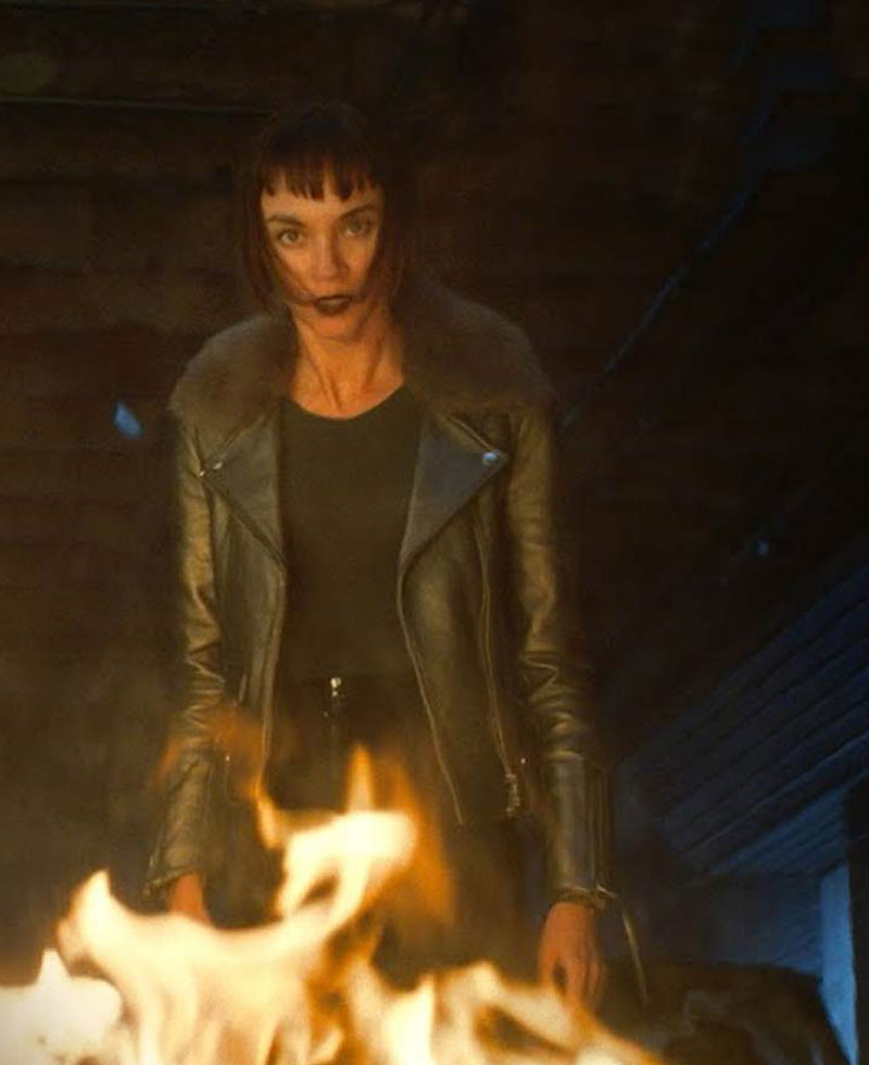 Sydney Lemmon Helstrom Leather Jacket with Fur Collar Sydney Lemmon Helstrom Leather Jacket with Fur Collar