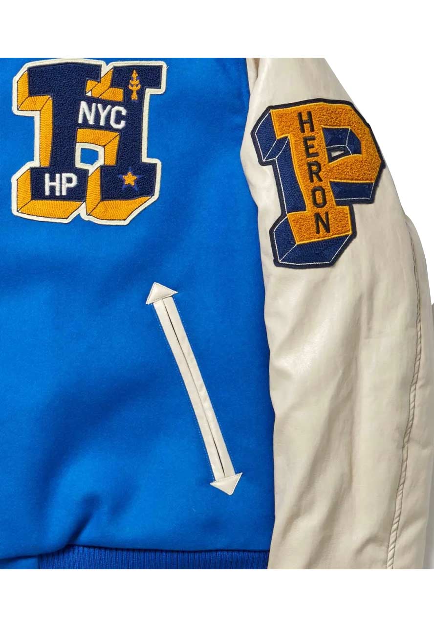 Heron Patches Cropped Varsity Jacket Heron Patches Cropped Varsity Jacket - Image 6