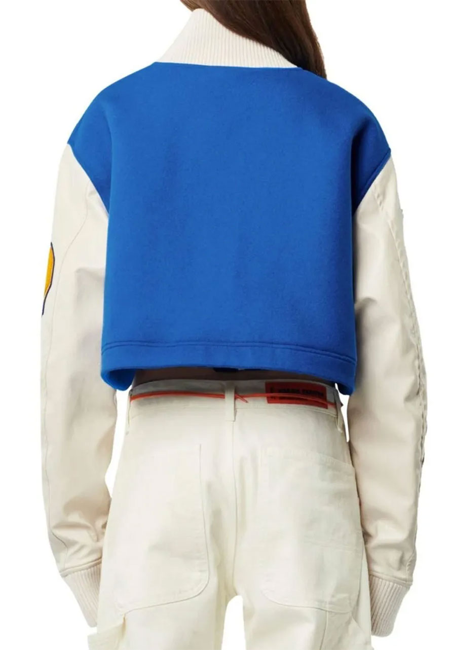 Heron Patches Cropped Varsity Jacket Heron Patches Cropped Varsity Jacket - Image 2
