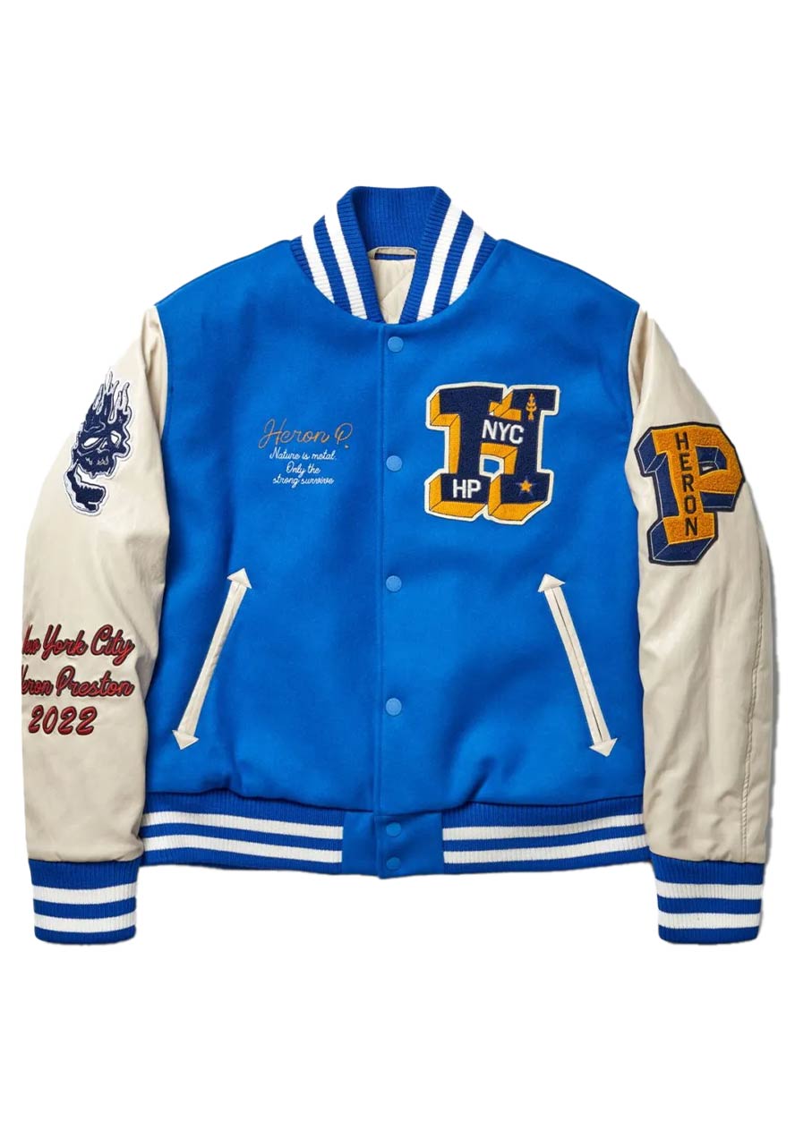Heron Patches Wool Varsity Jacket Heron Patches Wool Varsity Jacket - Image 4