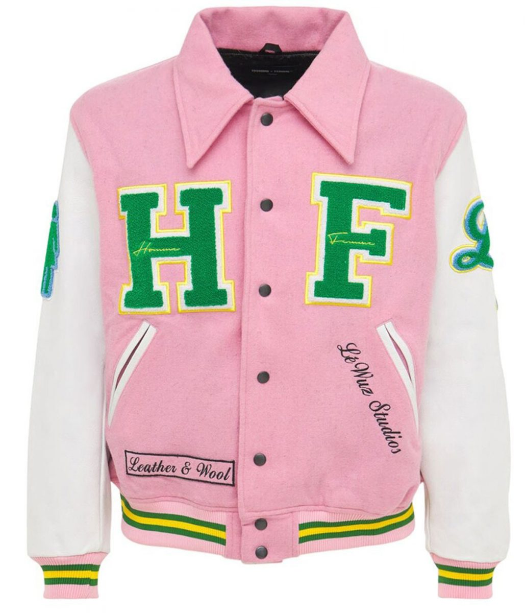 HF Homme Femme Letterman Pink Jacket HF Homme Femme Letterman Pink Jacket - Image 6