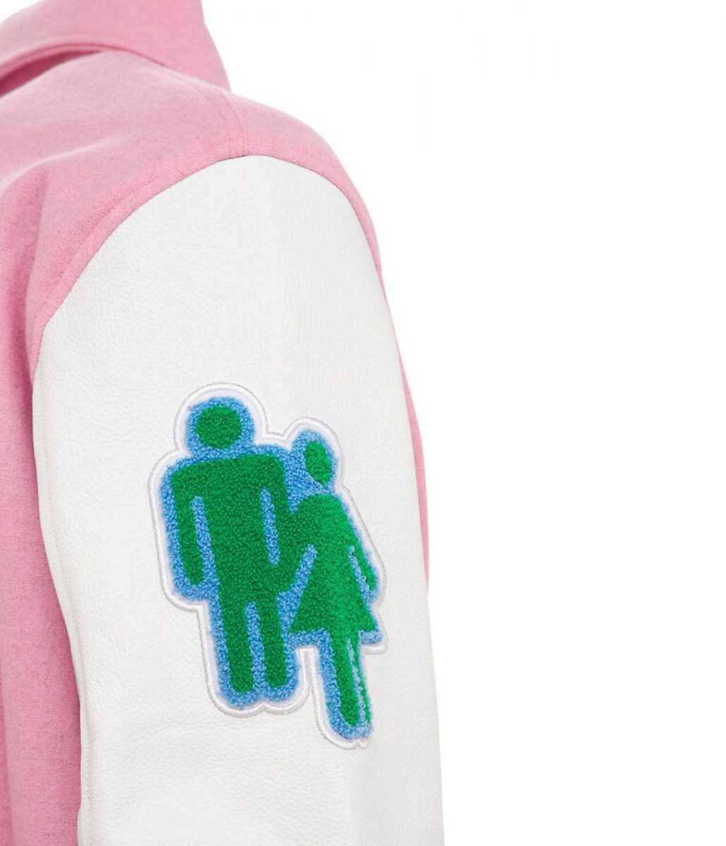 HF Homme Femme Letterman Pink Jacket HF Homme Femme Letterman Pink Jacket - Image 4
