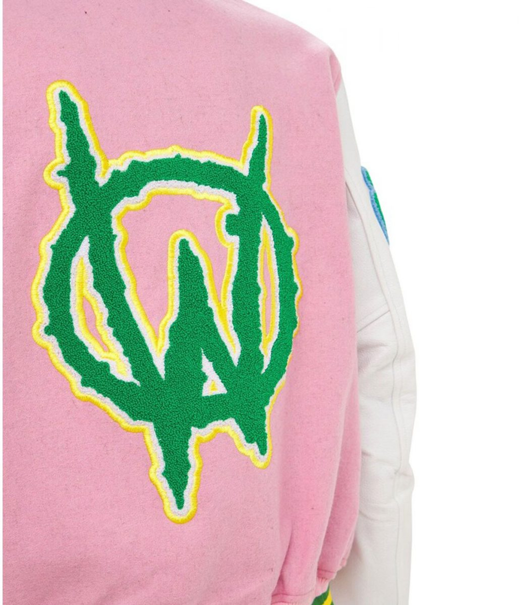 HF Homme Femme Letterman Pink Jacket HF Homme Femme Letterman Pink Jacket - Image 5