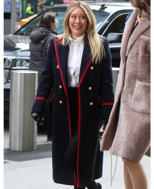 Hilary Duff Younger Season 07 Navy Blue Coat