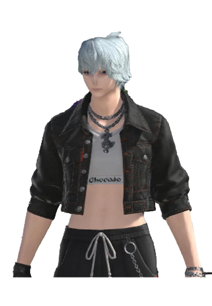 Hip Street FFXIV Cropped Black Jacket Hip Street FFXIV Cropped Black Jacket - Image 2
