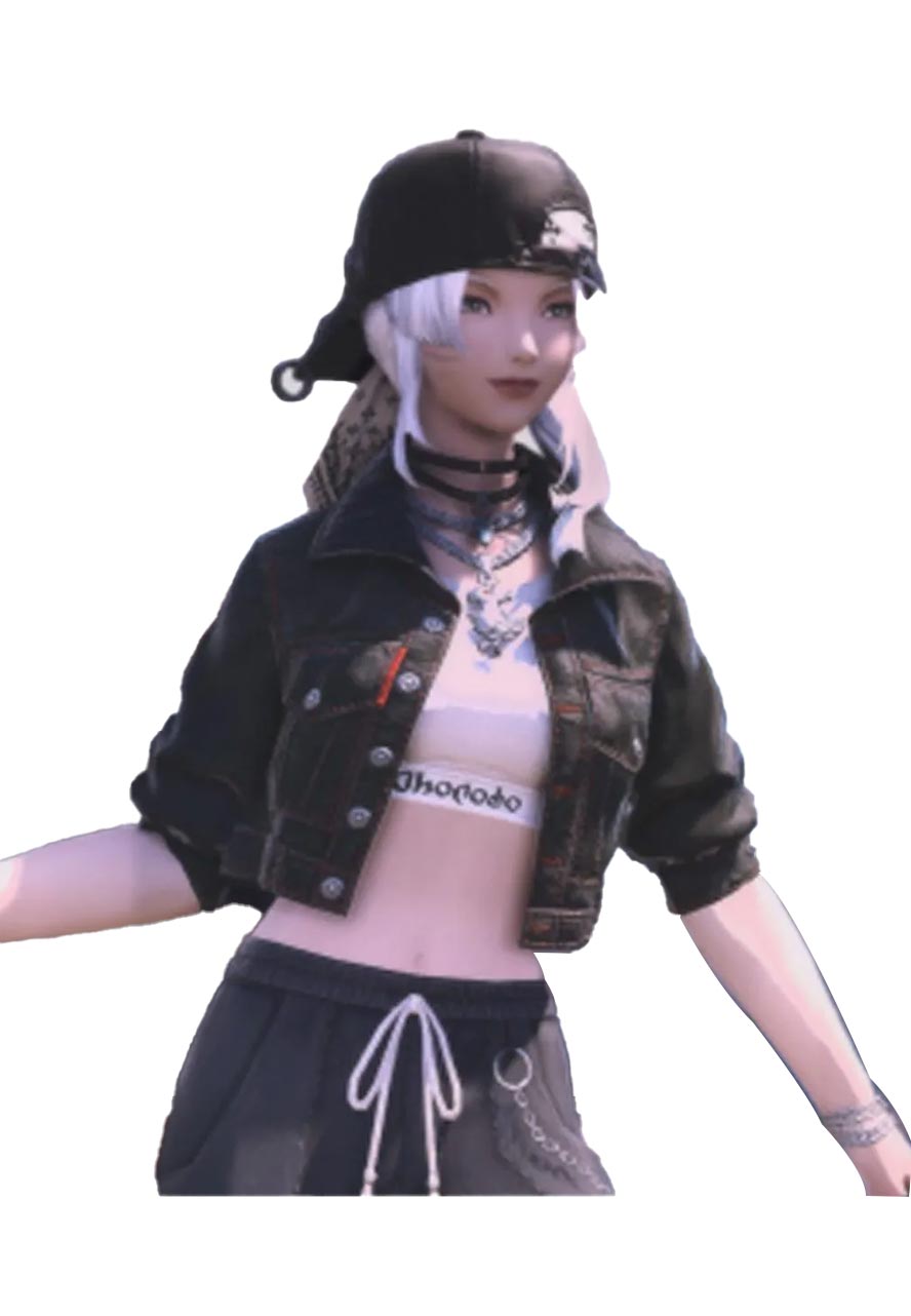 Hip Street FFXIV Cropped Black Jacket Hip Street FFXIV Cropped Black Jacket - Image 3