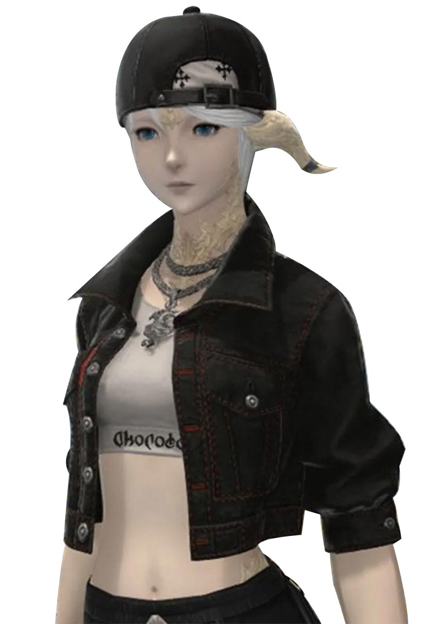 Hip Street FFXIV Cropped Black Jacket Hip Street FFXIV Cropped Black Jacket - Image 4