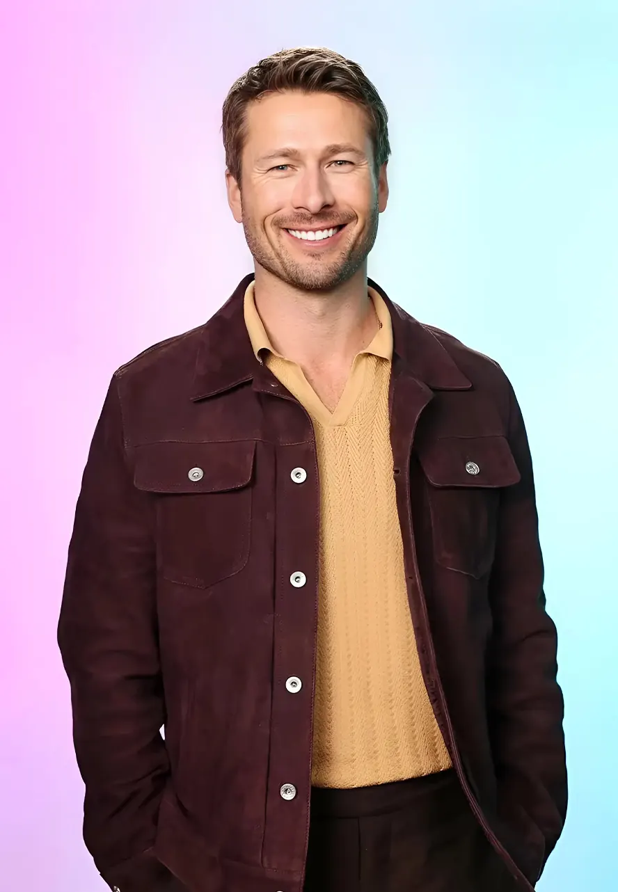 Hit Man 2024 Glen Powell Maroon Jacket Hit Man 2024 Glen Powell Maroon Jacket