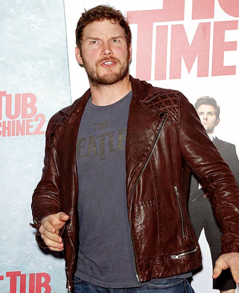 Chris Pratt Hot Tub Time Machine 2 Premiere Leather Jacket Chris Pratt Hot Tub Time Machine 2 Premiere Leather Jacket - Image 3