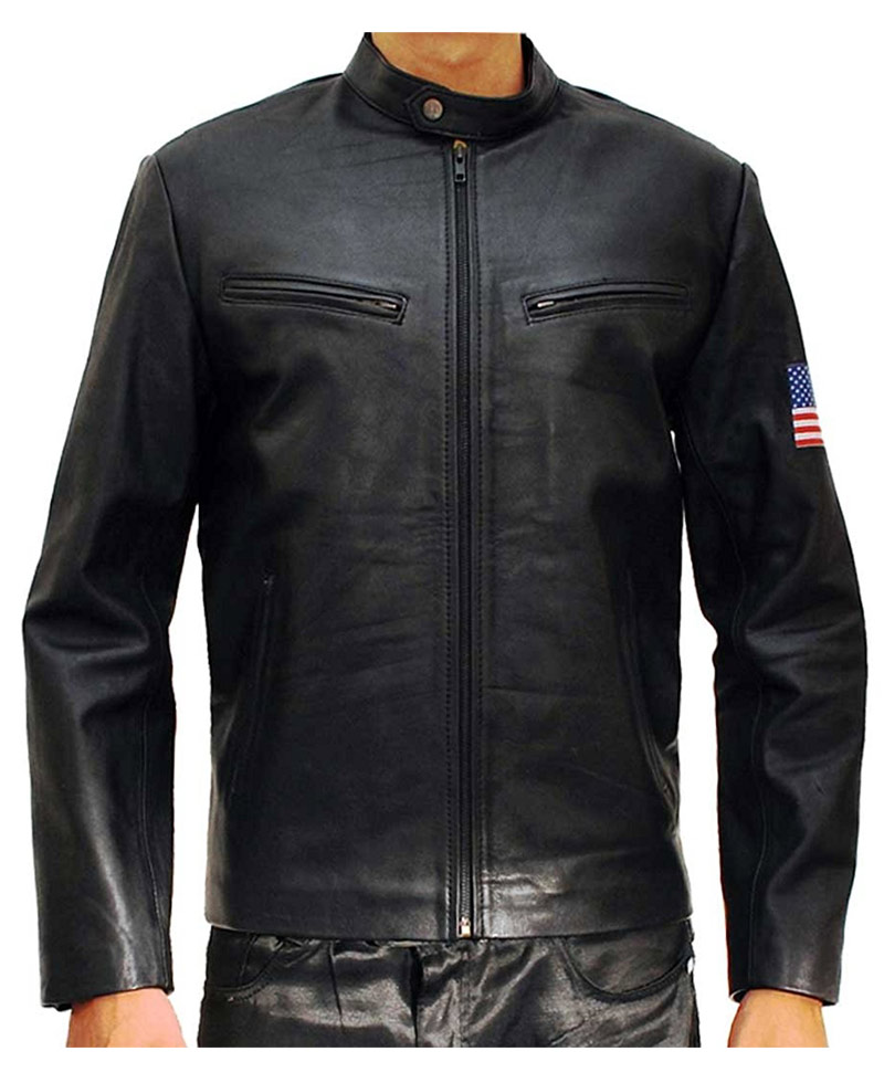Swordfish Film Hugh Jackman Leather Jacket