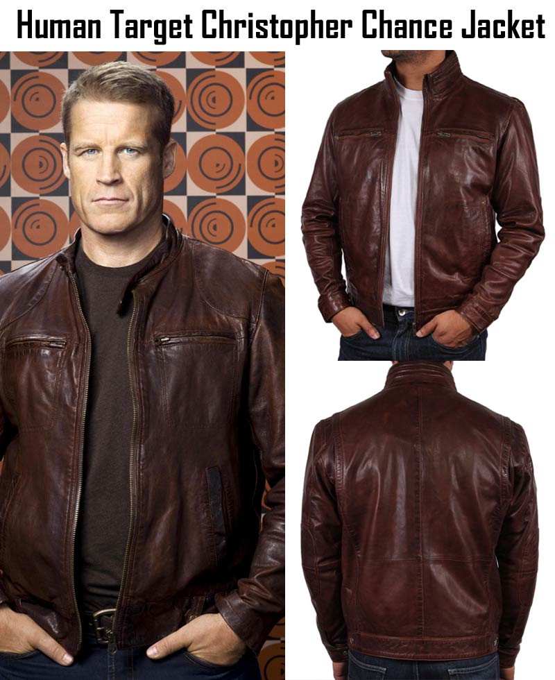 Human Target Christopher Chance Brown Leather Jacket Human Target Christopher Chance Brown Leather Jacket - Image 7