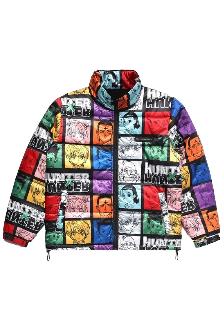 Hypland Hunter X Hunter Character Puffer Multi Jacket Hypland Hunter X Hunter Character Puffer Multi Jacket