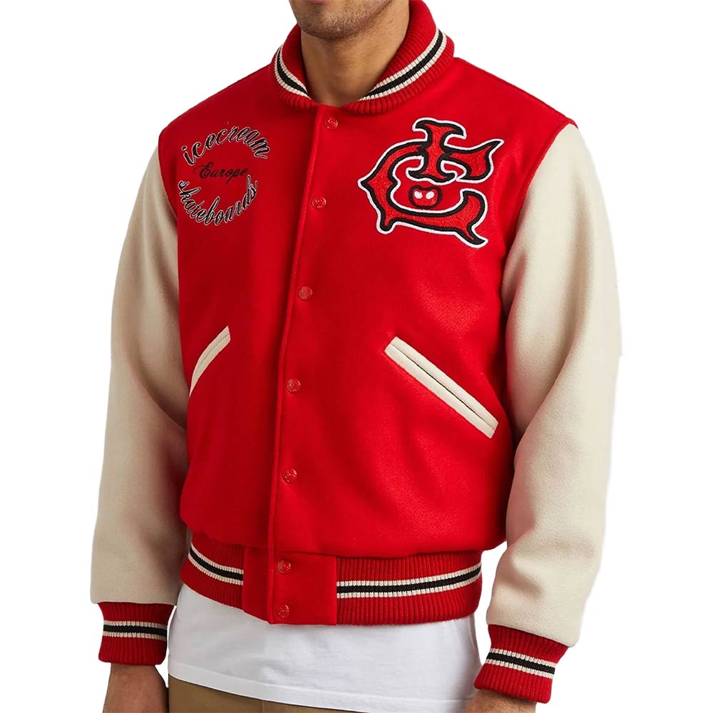 Icecream Skate Cone Varsity Jacket Icecream Skate Cone Varsity Jacket - Image 7