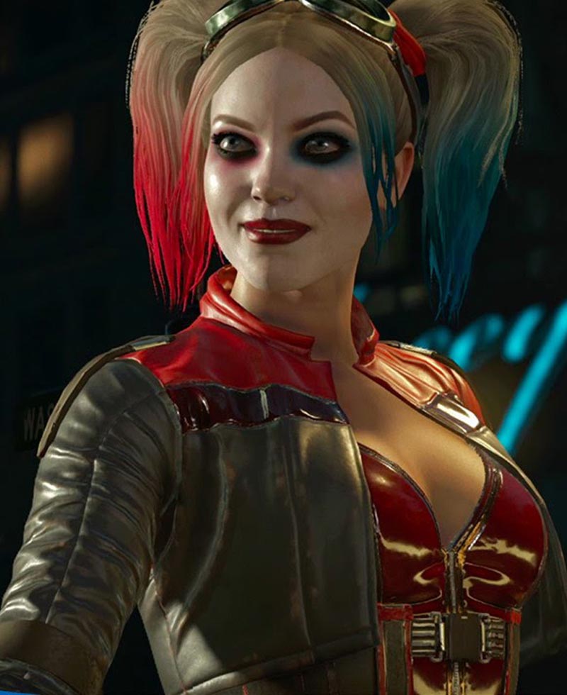 Injustice 2 Harley Quinn Leather Jacket with Vest Injustice 2 Harley Quinn Leather Jacket with Vest - Image 4