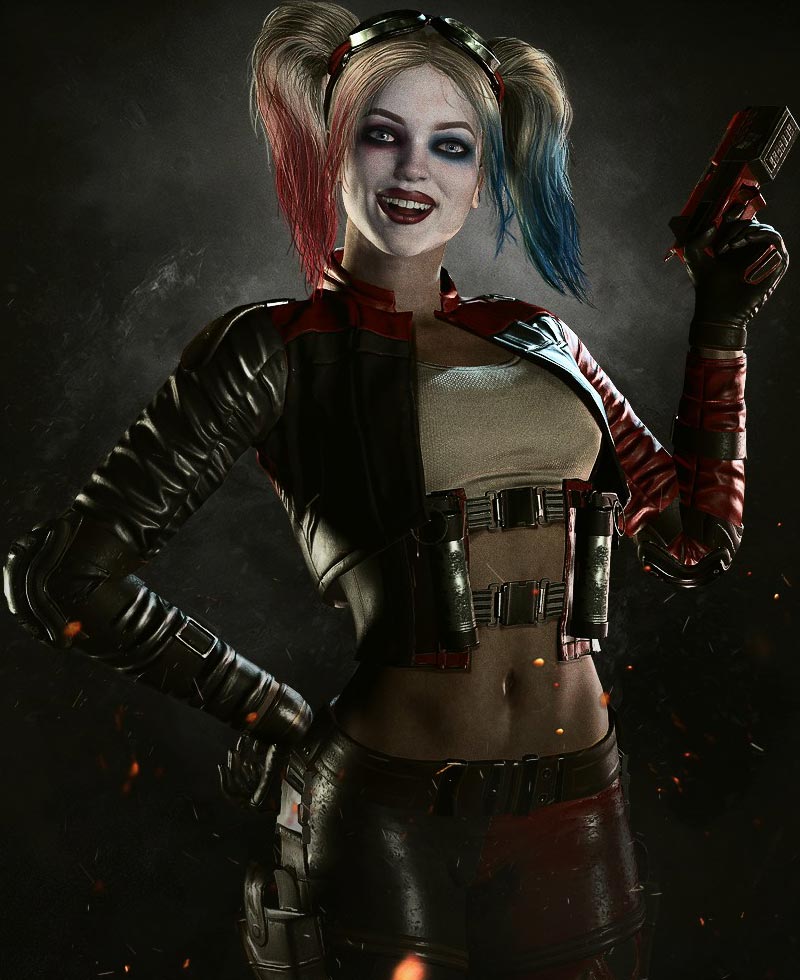 Injustice 2 Harley Quinn Leather Jacket with Vest Injustice 2 Harley Quinn Leather Jacket with Vest - Image 3