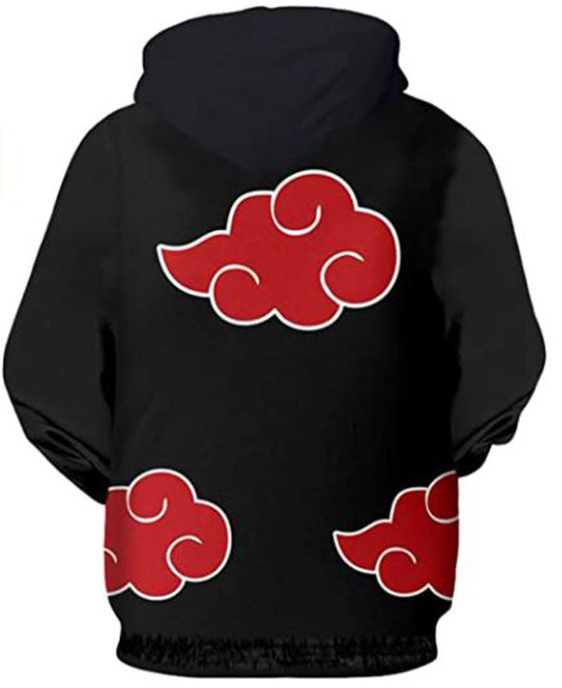 Itachi Akatsuki Black Hoodie Itachi Akatsuki Black Hoodie - Image 2
