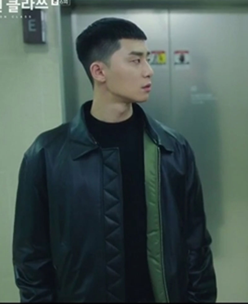 Park Seo Joon Itaewon Class Black Leather Jacket Park Seo Joon Itaewon Class Black Leather Jacket - Image 5