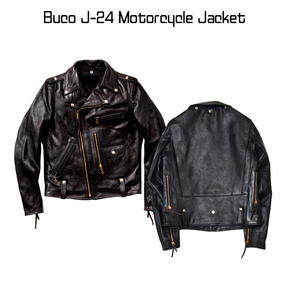 Biker J-24 Cow-Hide Leather Jacket Biker J-24 Cow-Hide Leather Jacket - Image 3