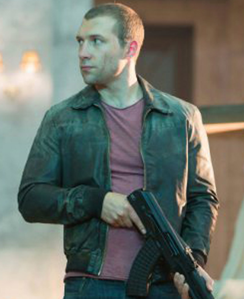 Jai Courtney Die Hard 5 Black Distressed Leather Jacket Jai Courtney Die Hard 5 Black Distressed Leather Jacket - Image 3
